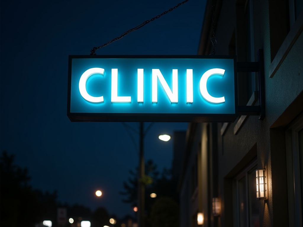 Night clinic sign — emergency dentist coral springs