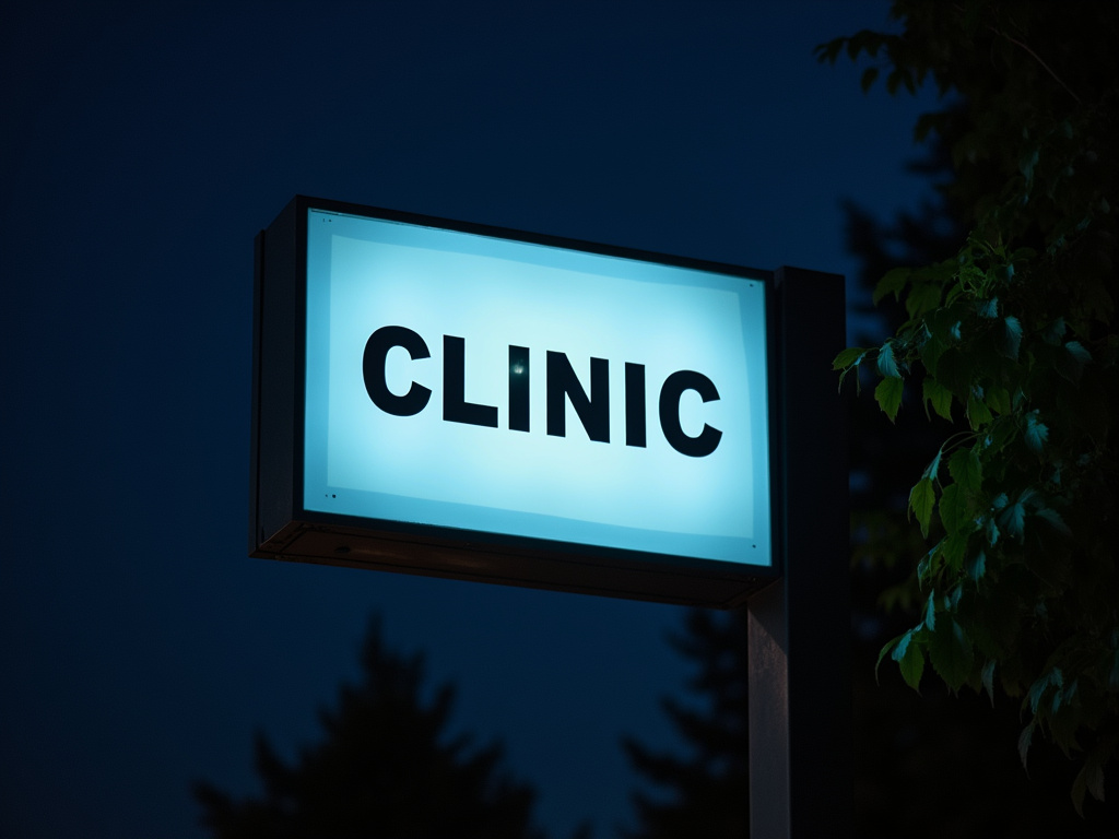 Night clinic sign — emergency dentist coral springs
