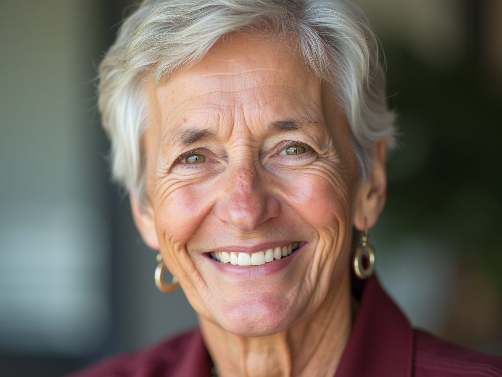 Smiling senior — dentures coral springs